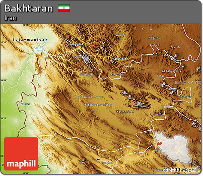 Physical Map of Bakhtaran