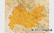 Political Map of Bakhtaran, satellite outside