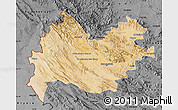 Satellite Map of Bakhtaran, darken, desaturated