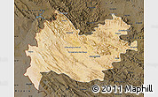 Satellite Map of Bakhtaran, darken