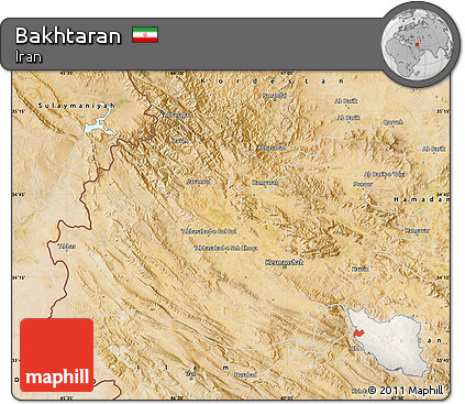 Satellite Map of Bakhtaran