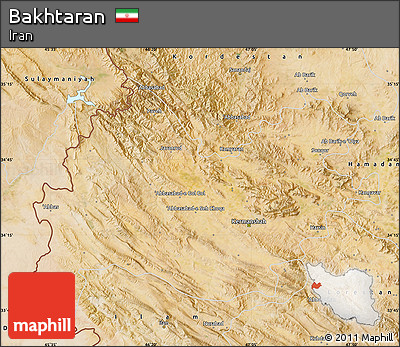 Satellite Map of Bakhtaran