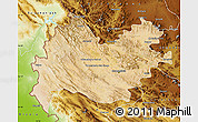 Satellite Map of Bakhtaran, physical outside