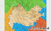 Satellite Map of Bakhtaran, political outside