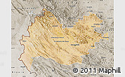 Satellite Map of Bakhtaran, semi-desaturated