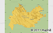 Savanna Style Map of Bakhtaran, single color outside
