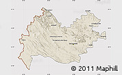 Shaded Relief Map of Bakhtaran, cropped outside