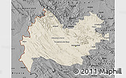 Shaded Relief Map of Bakhtaran, darken, desaturated