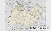 Shaded Relief Map of Bakhtaran, desaturated