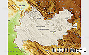 Shaded Relief Map of Bakhtaran, physical outside