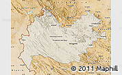 Shaded Relief Map of Bakhtaran, satellite outside