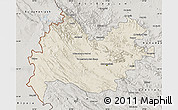 Shaded Relief Map of Bakhtaran, semi-desaturated
