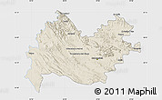 Shaded Relief Map of Bakhtaran, single color outside