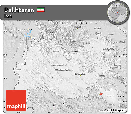 Silver Style Map of Bakhtaran
