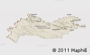 Shaded Relief Panoramic Map of Bakhtaran, cropped outside