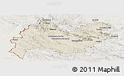 Shaded Relief Panoramic Map of Bakhtaran, lighten