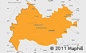 Political Simple Map of Bakhtaran, single color outside, borders and labels