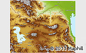 Physical 3D Map of East Azarbayejan