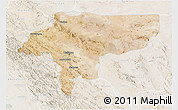 Satellite 3D Map of Esfahan, lighten