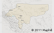 Shaded Relief 3D Map of Esfahan, lighten, semi-desaturated