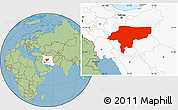 Savanna Style Location Map of Esfahan, highlighted country