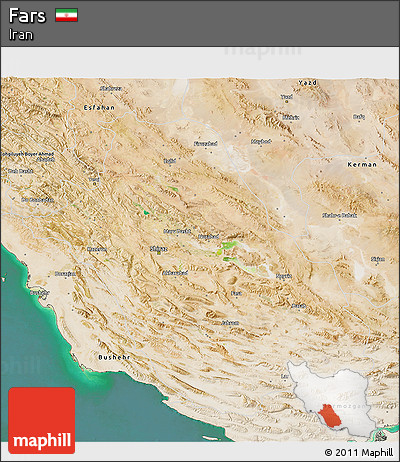 Satellite 3D Map of Fars