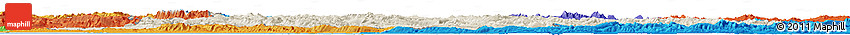 Shaded Relief Horizon Map of Fars, political outside