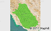 Political Map of Fars, satellite outside