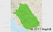 Political Map of Fars, shaded relief outside