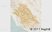 Satellite Map of Fars, lighten