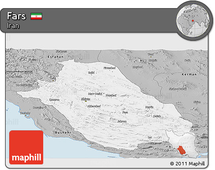 Gray Panoramic Map of Fars