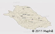 Shaded Relief Panoramic Map of Fars, cropped outside