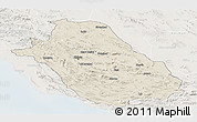 Shaded Relief Panoramic Map of Fars, lighten