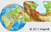 Physical Location Map of Gilan
