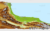 Physical Panoramic Map of Gilan
