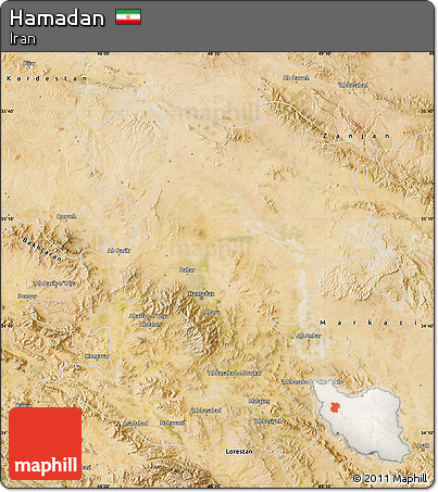 Satellite Map of Hamadan