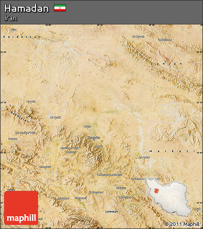 Satellite Map of Hamadan