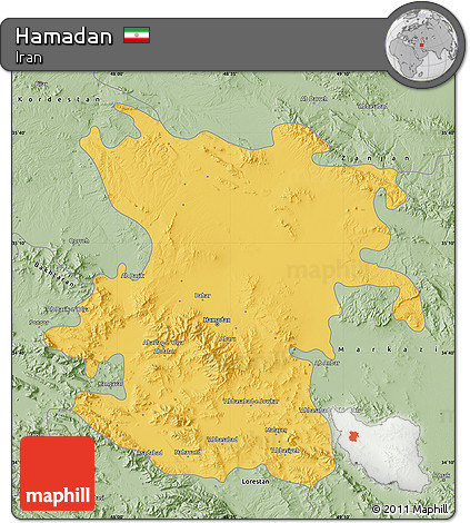 Savanna Style Map of Hamadan