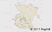 Shaded Relief Map of Hamadan, cropped outside