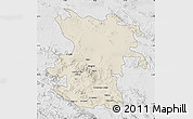 Shaded Relief Map of Hamadan, lighten, desaturated
