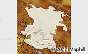 Shaded Relief Map of Hamadan, physical outside