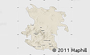 Shaded Relief Map of Hamadan, single color outside