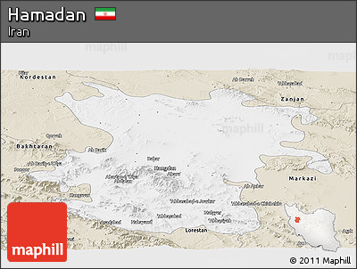 Classic Style Panoramic Map of Hamadan