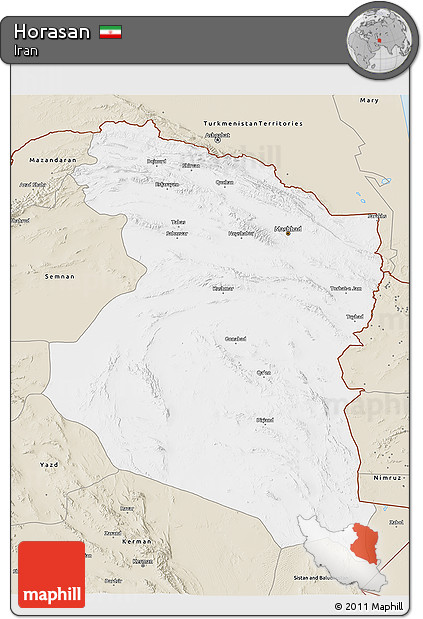 Classic Style 3D Map of Horasan
