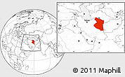 Blank Location Map of Horasan, within the entire country