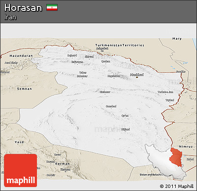 Classic Style Panoramic Map of Horasan