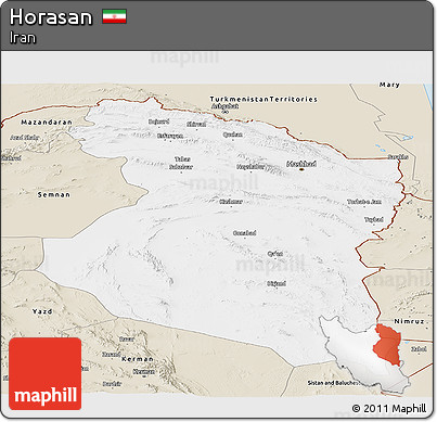 Classic Style Panoramic Map of Horasan