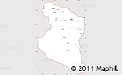 Classic Style Simple Map of Horasan, cropped outside