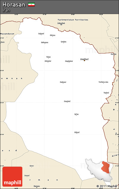 Classic Style Simple Map of Horasan