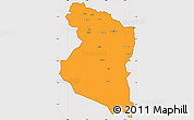 Political Simple Map of Horasan, cropped outside